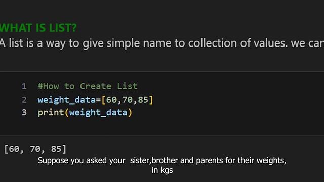 Python List | Tutorial for beginners | Use of List in Python|Create list in python