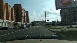 Дубна. Московская область. Вид из окна автомобиля. Russia. Dubna. Moscow region.