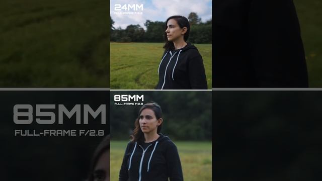 Difference between 24mm vs. 85mm lens