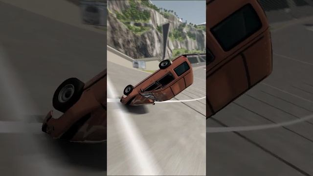 Gavril Roamer vs Mega Jump Ramp 4 - BeamNG.drive Car Jump Arena Crashes #shorts