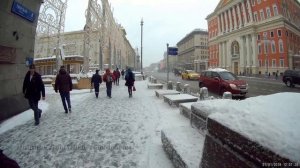 Москва, снегопад 31 января 2018. Тверская улица.