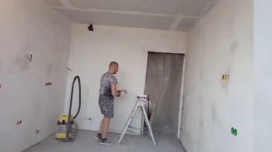 подготовка стен к поклейки стеклохолста,под антиреспект