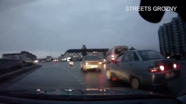 Грозный 2011 📹. По Сайханова через минутку и проспект вечером. Ноябрь 2011 года #359