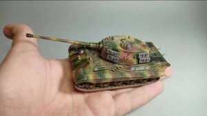 Самый маленький КОРОЛЬ |Королевский Тигр Ausf.B ( Башня Хеншель) | Zvezda 1/72 | Mr.Motochkin