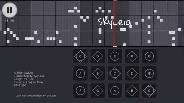 Stephanie Poetri - I Love You 3000 Short Cover Arranged by SkyLeia  Sky : COTL Music Sheet