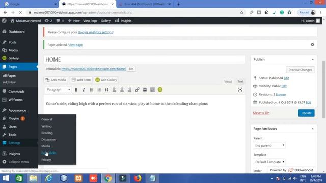 How to fix 404 error in wordpress-fix page not found 404 Erorr|ENGLISH|hindi