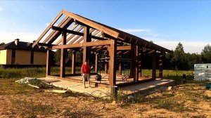 Дачный Фахверковый Дом. Часть 2. Силовой Каркас. Московские Навесы.