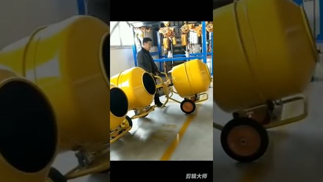 Mini hand-push feed concrete mortar mixer