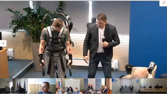 Демонстрация возможностей промышленного экзоскелета