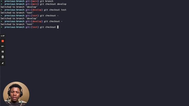 How to quickly git checkout/merge/rebase your previous branch смотреть онлайн