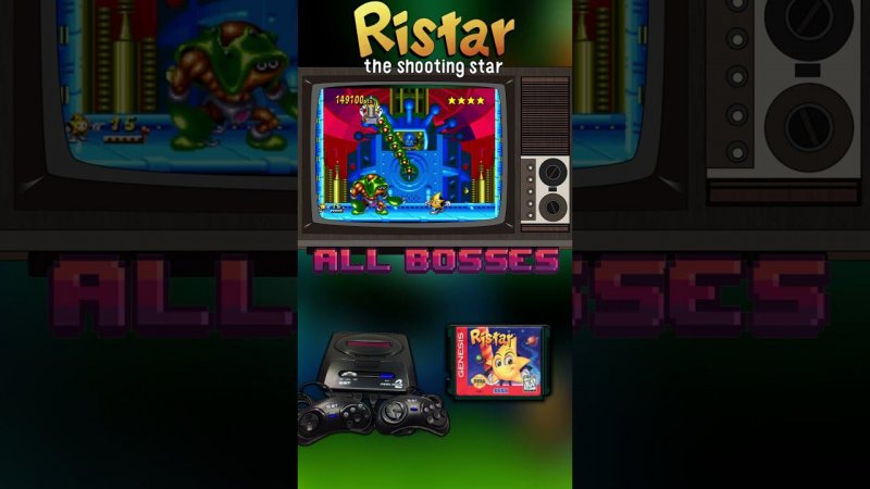 Ristar - All bosses #shorts #megadrive #genesis #ristar  #retro