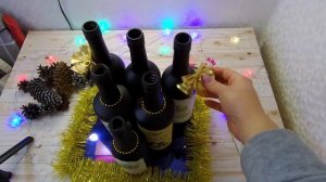 НОВОГОДНИЙ ДЕКОР DIY Новогодний подсвечник своими руками Подсвечник из бутылок #новогоднийдекор#