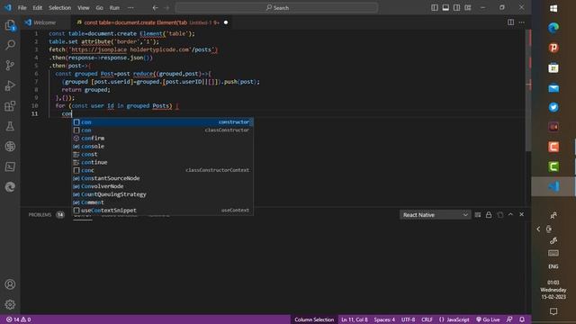 API https://jsonplaceholder.typicode.com/posts and group all objects