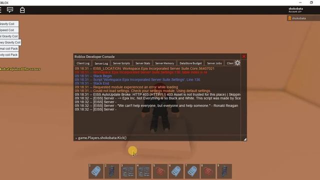 How to kick a player in your game using developer console смотреть онлайн