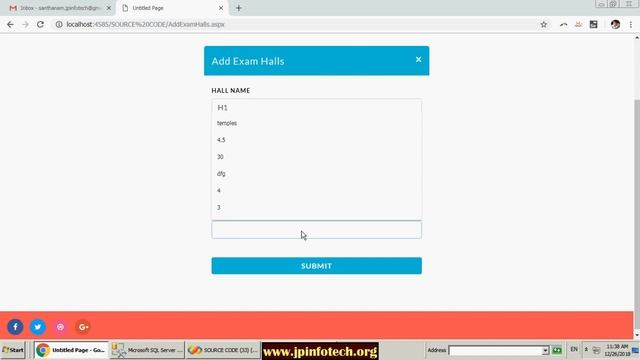 Exam Hall Seating Allotment System | Asp.net, C#.net Final Year Project