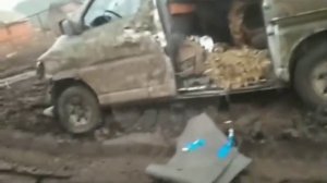 Разбитая колонна техники укронацистов у Артёмовска