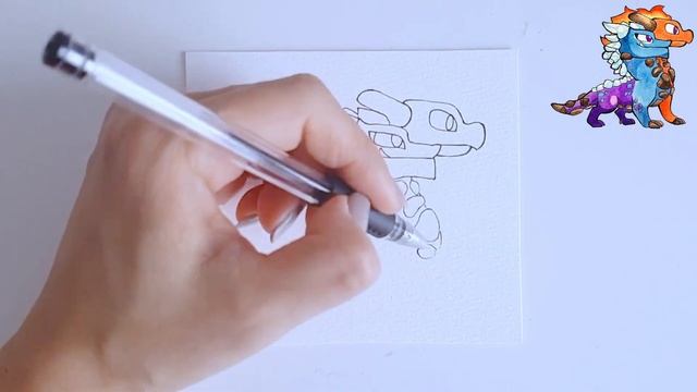 How to draw Dragon Chill and Char | Prodigy Math смотреть онлайн