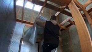 Утепление межэтажного перекрытия. Пирог деревянного перекрытия. Каркасный дом своими руками ч32.