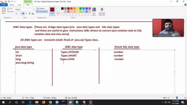 [Advance java]:Callable Statement(Inserting)Working with large Object files(07/12/2020) смотреть онлайн