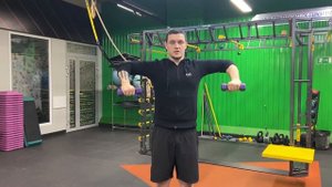 Ротация плеча с гантелями