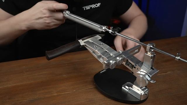 Заточка ножа Сандера "Рыбка" на устройстве TSPROF Kadet Pro смотреть онлайн
