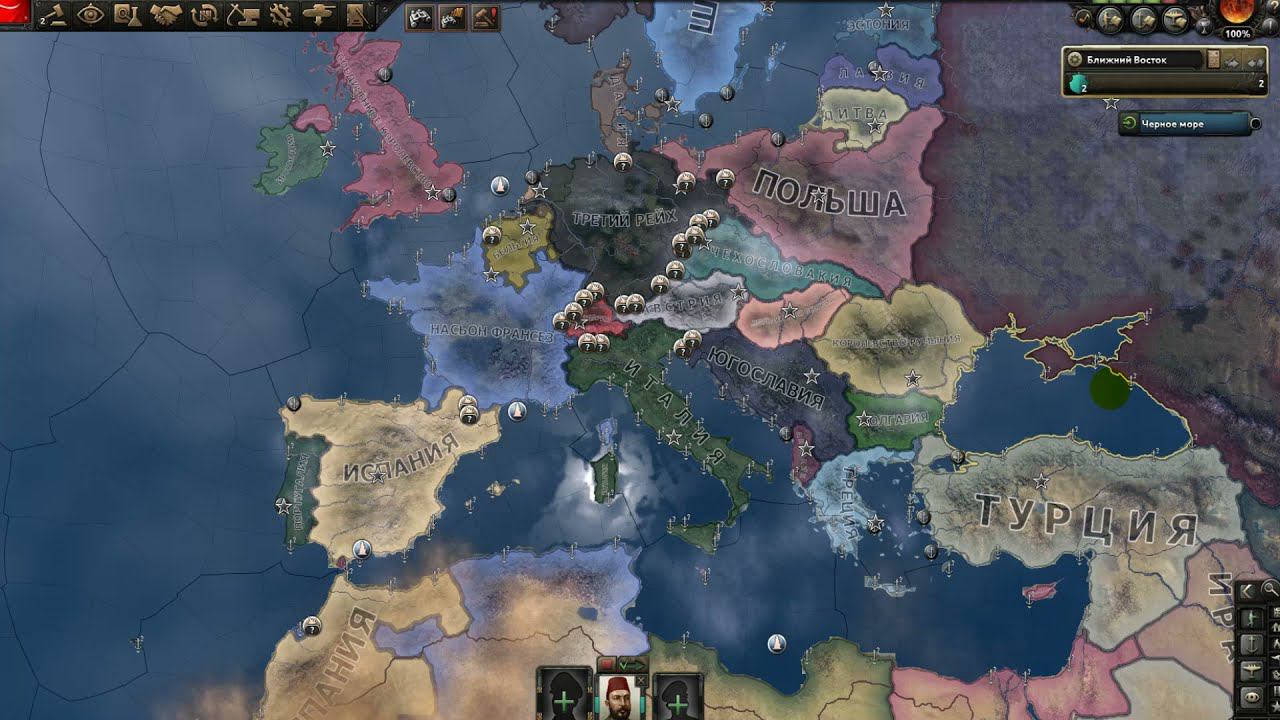 1936 Год Германия,Франция,Италия VS ЕВРОПА . Кто победит ?Hearts of Iron IV: Field Marshal Edition