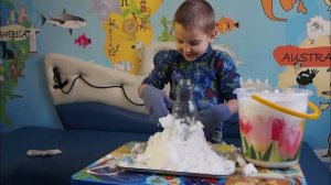 Снежный вулкан. Опыты дома.