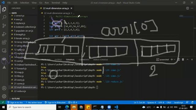 Day 9 Part 7 JavaScript Multi dimensional Array