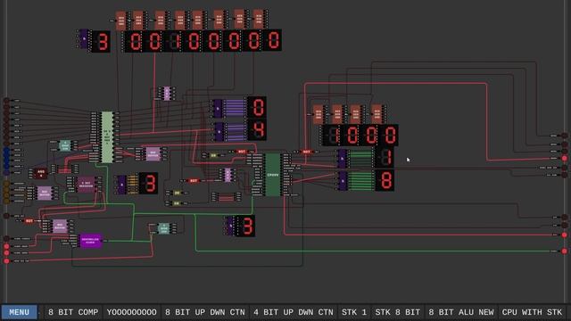 A basic programmable 4-BIT.Digital Logic Sim. Multiply Program then Fibonacci #digitallogic