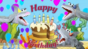 Happy Birthday sharks | Birthday baby sharks | C Днем Рождения песенка для детей