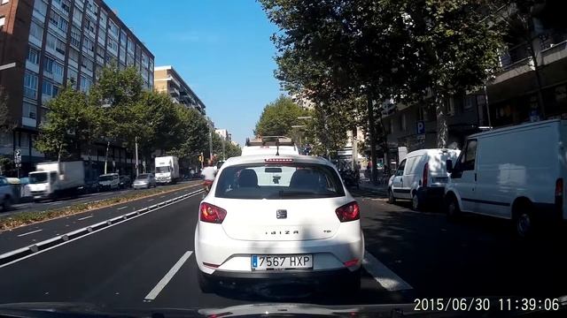 Spain | Barcelona: Badalona - Sants (timelaps 4x) | Едем по Барселоне на вокзал Sants (4x) смотреть онлайн