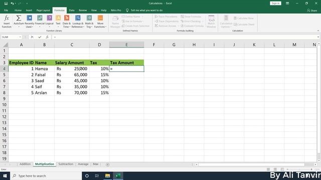 Excel Calculations Class 9 | Microsoft Excel Course in Urdu | Excel Complete Tutorial