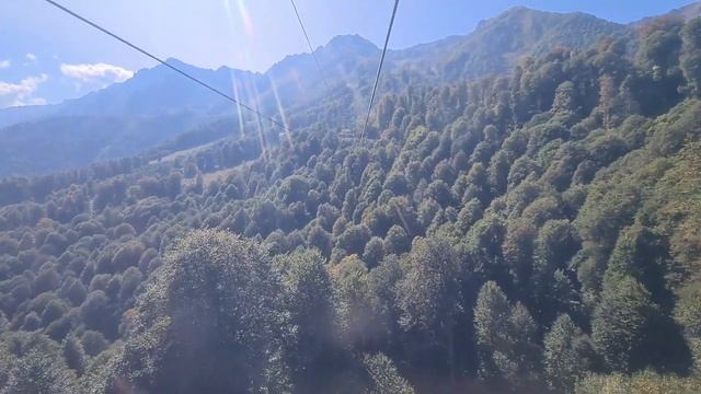 Подъём на канатной дороге от Роза Хутор до Роза Пик 2320