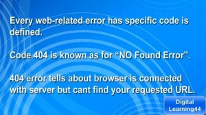 Canonical URL| 404 Errors| 501 Not Implementation Error| Hindi| Digital Learning44