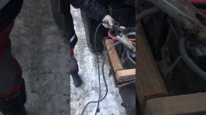 Завели камаз от сварочного аппарата