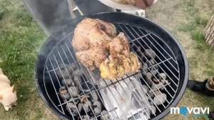 Курица гриль(копченая) на угольном гриле!