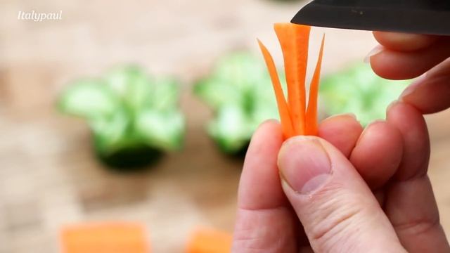 Cucumber Show | Vegetable Carving Garnish | Cucumber Rose | Cucumber Flower смотреть онлайн