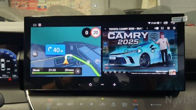 Русифицированная магнитола с навигацией для Toyota Camry XV80 в RuTube