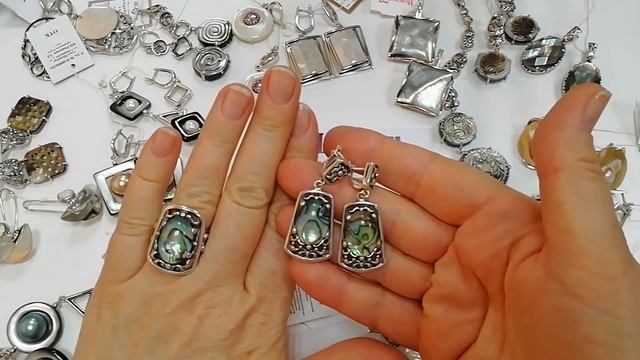 Перламутр. Серебряные украшения Завод Вега, Невский, Циркон. смотреть онлайн