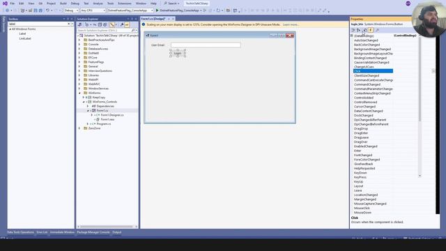 Winform, lets explore TextBox, Button and Label, Dotnet 8.0