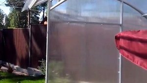 Навес для садовой качели под поликарбонат
