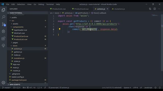 #4 - Fetch products from API | Vuex State, Actions, & Mutations | Vuex state management tutorial