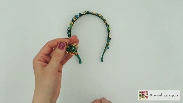 Уникальные изумрудные серьги и ободок