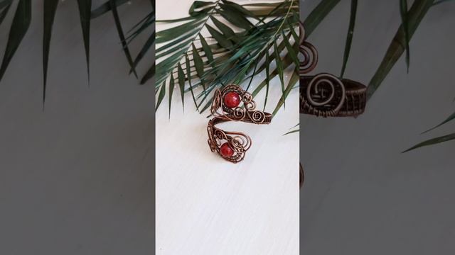 Браслет "Коралловый риф" #браслет #коралл #красное #измеди #handwork #handmade #Wire_wrapping