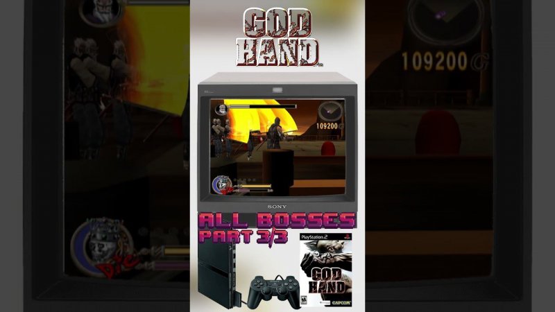 God Hand Part3 - All Bosses #shorts #ps2 #retro #allboss