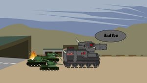 KV 6 against Monster tank Mammon - КВ 6 против монстра танк Маммон