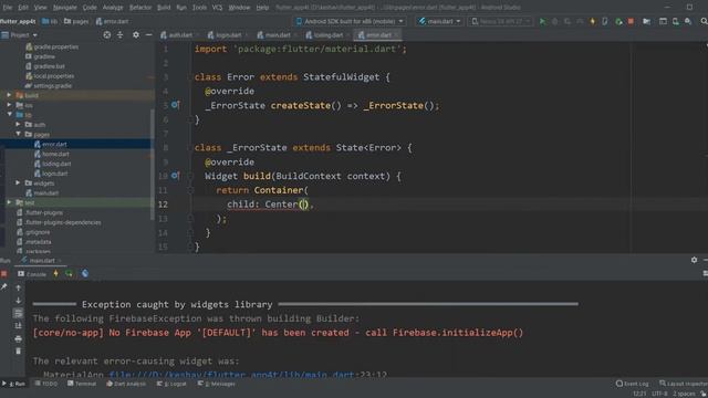 FlutterFire: Email and password SignIn