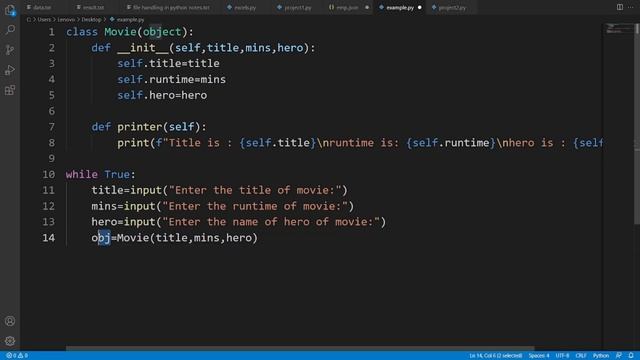 Object Oriented Programming Tutorial | Storing Objects in List | OOP Example