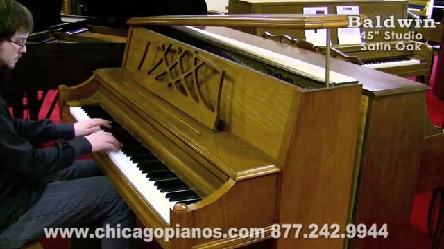 Baldwin 45" Studio Upright Piano - Satin Oak смотреть онлайн