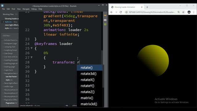Glowing Loader Animation Pure CSS3 || HTML5 & CSS3 || Full Tutorial
